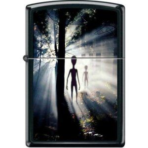 Cool Alien In The Woods zippo Lighter